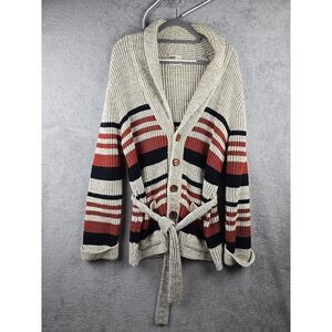 Vtg Montgomery Ward Dude Cardigan Sweater Mens Large 70s Wooden Buttons Lebowski